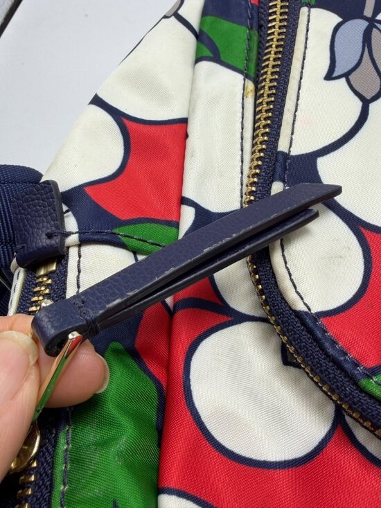 Kate Spade Floral Nylon Mini Backpack Navy/Red/White Multi-Color main image 10